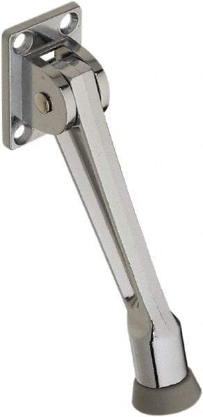 National Mfg. - 5" Projection Kickdown Door Stop - Screw Mount, Chrome Finish - Exact Tool & Supply