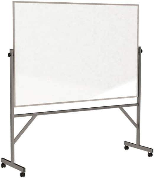 Ghent - 78" High x 77" Wide Reversible Dry Erase Board - Acrylate, 20" Deep, Includes Eraser & 4 Markers - Exact Tool & Supply