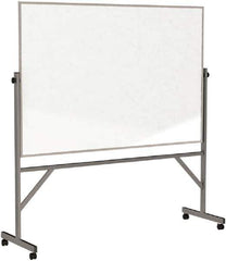 Ghent - 78" High x 77" Wide Reversible Dry Erase Board - Acrylate, 20" Deep, Includes Eraser & 4 Markers - Exact Tool & Supply