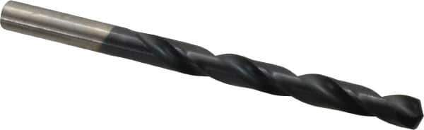 Hertel - 21/64" 135° High Speed Steel Jobber Drill - TiAlN Finish, Right Hand Cut, Spiral Flute, Straight Shank, 4-5/8" OAL, Split Point - Exact Tool & Supply