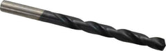 Hertel - 21/64" 135° High Speed Steel Jobber Drill - TiAlN Finish, Right Hand Cut, Spiral Flute, Straight Shank, 4-5/8" OAL, Split Point - Exact Tool & Supply