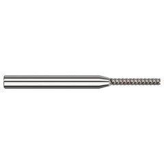 Variable Helix End Mills for Aluminum Alloys - Finishers - 0.0470″ (3/64″) Cutter Diameter × 0.3750″ (3/8″) Length of Cut Carbide Square End Mill Finisher for Aluminum Alloys, 5 Flutes - Exact Tool & Supply
