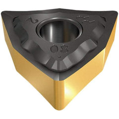 Iscar - WNMG332 PP Grade IC8350 Carbide Turning Insert - TiCN/Al2O3/TiN Finish, 80° Trigon, 3/8" Inscr Circle, 3/16" Thick, 1/32" Corner Radius - Exact Tool & Supply