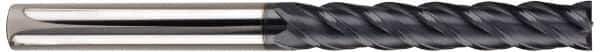 SGS - 1", 2-1/4" LOC, 1" Shank Diam, 5" OAL, 4 Flute, Solid Carbide Square End Mill - Single End, AlTiN Finish, Spiral Flute, 38° Helix, Centercutting, Right Hand Cut, Right Hand Flute, Series 63 - Exact Tool & Supply