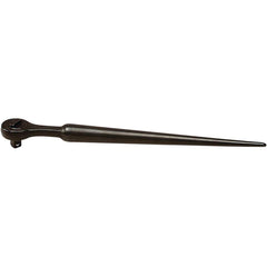 Wright Tool & Forge - Ratchets; Tool Type: Ratchet Spud Handle ; Drive Size (Inch): 1/2 ; Head Shape: Round ; Head Features: Reversible ; Finish/Coating: Black Industrial ; Overall Length (Inch): 15 - Exact Tool & Supply