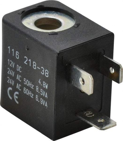 ARO/Ingersoll-Rand - 12 DC Volt, Din Connection Coil Lead Length, Class F, Solenoid Coil - 4.8 Watt, NEMA 4 Enclosure, Use with ARO Solenoid Valve - Exact Tool & Supply