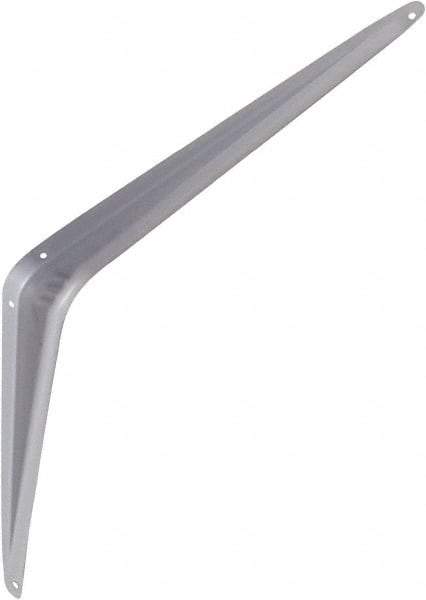 National Mfg. - 100 Lb Capacity, Gray Shelf Brackets - 12" Long x 14" High x 1.9" Wide - Exact Tool & Supply