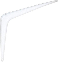 National Mfg. - 100 Lb Capacity, White Shelf Brackets - 8" Long x 10" High x 1-1/2" Wide - Exact Tool & Supply