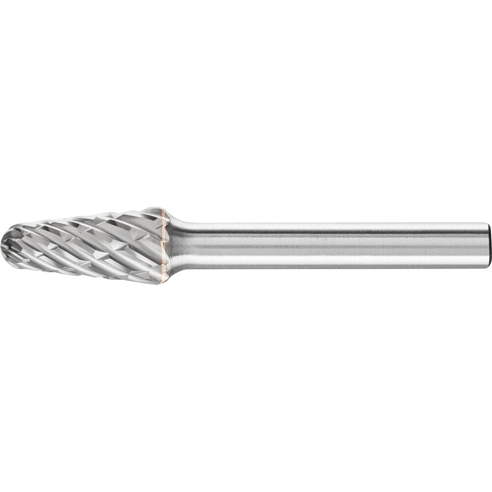PFERD - SL-3, 3/8" Cut Diam, 1/4" Shank Diam, Carbide End Cut Tree with Radius End Burr - Exact Tool & Supply