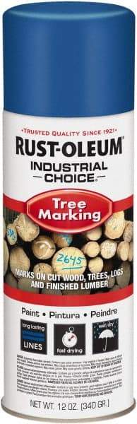 Rust-Oleum - 12 fl oz Blue Marking Paint - 300' Coverage, Modified Alkyd Formula, >500 gL VOC - Exact Tool & Supply