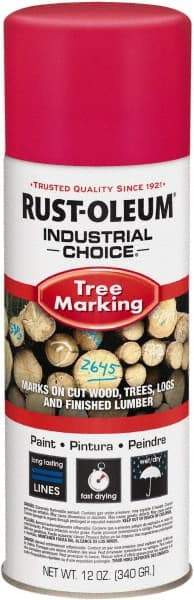 Rust-Oleum - 12 fl oz Fluorescent Pink Marking Paint - 300' Coverage, Modified Alkyd Formula, >500 gL VOC - Exact Tool & Supply