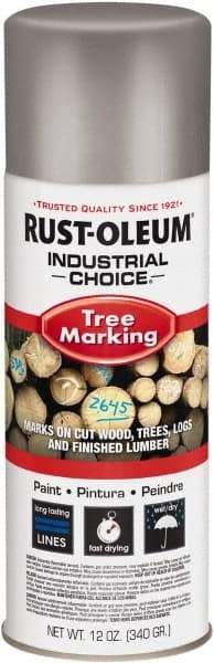 Rust-Oleum - 12 fl oz Silver Marking Paint - 300' Coverage, Modified Alkyd Formula, >500 gL VOC - Exact Tool & Supply