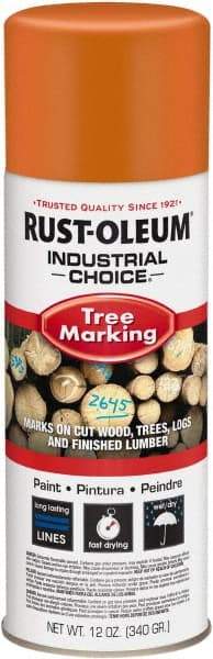 Rust-Oleum - 12 fl oz Orange Marking Paint - 300' Coverage, Modified Alkyd Formula, >500 gL VOC - Exact Tool & Supply