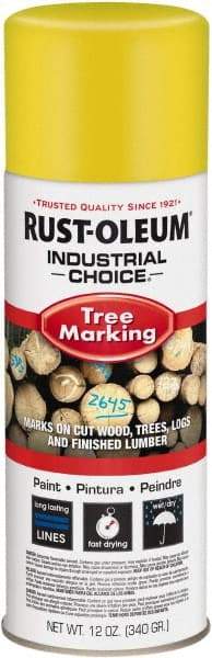 Rust-Oleum - 12 fl oz Yellow Marking Paint - 300' Coverage, Modified Alkyd Formula, >500 gL VOC - Exact Tool & Supply