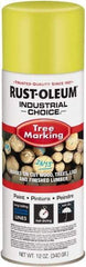 Rust-Oleum - 12 fl oz Fluorescent Yellow Marking Paint - 300' Coverage, Modified Alkyd Formula, >500 gL VOC - Exact Tool & Supply