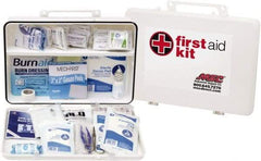 Medique - 200 Piece, 50 Person, Industrial First Aid Kit - 13-3/4" Wide x 9-1/2" Deep x 3" High, Plastic Case - Exact Tool & Supply