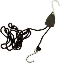 Erickson Manufacturing - Nylon Tite Rope Pulley - 1/8" Wide x 72" Long, Black, For Use with General Use - Exact Tool & Supply