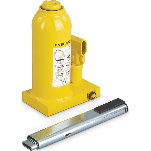 Enerpac - Manual Bottle, Screw, Ratchet & Hydraulic Jacks Type: Hydraulic Bottle Jack Load Capacity (Ton): 10 (Inch) - Exact Tool & Supply