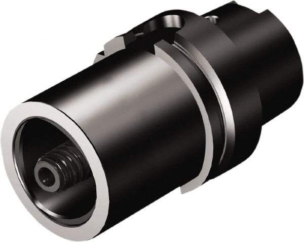 Sandvik Coromant - C6 System Size, HSK100 Taper, Modular Tool Holding System Adapter - 110mm Projection, 63mm Body Diam, 160mm OAL, Through Coolant - Exact Tool & Supply
