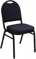 NPS - Fabric Blue Stacking Chair - Black Frame, 18" Wide x 20" Deep x 34" High - Exact Tool & Supply