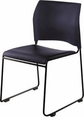 NPS - Vinyl Navy Stacking Chair - Black Frame, 20" Wide x 19-1/4" Deep x 30" High - Exact Tool & Supply