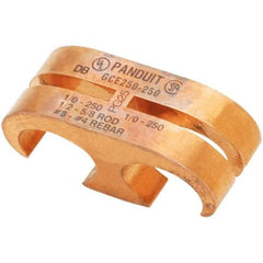 Panduit - 6 to 1/0 AWG Compatible Grounding Clamp - Copper Alloy, 0.9409" OAL - Exact Tool & Supply