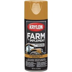 Krylon - Yellow (Caterpillar Old), 12 oz Net Fill, Gloss, Farm & Equipment Spray Paint - 12 oz Container, Use on Equipment - Exact Tool & Supply