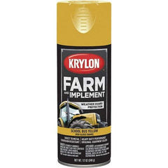 Krylon - School Bus Yellow, 12 oz Net Fill, Gloss, Farm & Equipment Spray Paint - 12 oz Container, Use on Equipment - Exact Tool & Supply