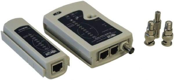 Tripp-Lite - Network Cable Continuity Tester - RJ45 Connector, Black, Use with Cables - Exact Tool & Supply