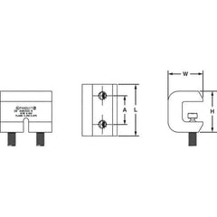 Panduit - 6 AWG Compatible Grounding Clamp - Copper Alloy, 3.1496" OAL, IEEE STD 837-2002, DB Rated, Comply with Vibration Tests per MIL-STD-202G (METHOD 201A) - Exact Tool & Supply