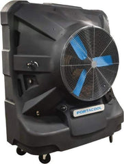 PortaCool - 36" Blade, 60 Gal Capacity, 0.7 hp, 13,500 CFM Evaporative Cooler - 11 Amp Rating, 110 Volts, Infinitely Variable Speed - Exact Tool & Supply