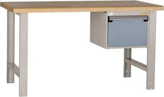 Rousseau Metal - 60 Wide x 30" Deep x 34" High, Laminated Hardwood Workbench - Fixed Legs - Exact Tool & Supply