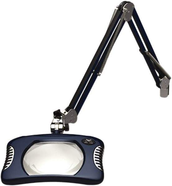 O.C. White - 43 Inch, Spring Suspension, Clamp on, LED, Spectre Blue, Magnifying Task Light - 8 Watt, 7.5 and 15 Volt, 2x Magnification, 5-1/4 Inch Wide, 7 Inch Long - Exact Tool & Supply