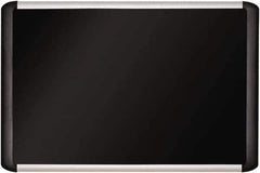 MasterVision - 49.41" Wide x 77.17" High Cork Bulletin Board - Fabric, Black - Exact Tool & Supply