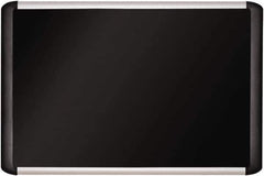 MasterVision - 35.83" Wide x 53.54" High Cork Bulletin Board - Fabric, Black - Exact Tool & Supply