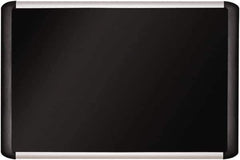 MasterVision - 49.61" Wide x 100.79" High Cork Bulletin Board - Fabric, Black - Exact Tool & Supply