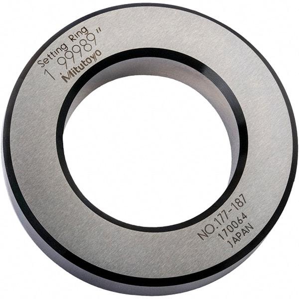 Mitutoyo - Setting Rings Inside Diameter (Decimal Inch): 2.0000 Outside Diameter (Decimal Inch): 3.3500 - Exact Tool & Supply