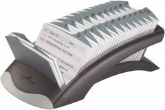 DURABLE - Graphite & Black Open Tray Address Card File - Plastic - Exact Tool & Supply