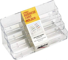 Deflect-o - Clear Business Card Holder - Plastic - Exact Tool & Supply