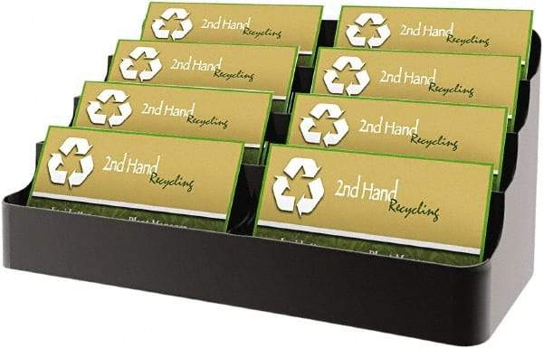 Deflect-o - Black Business Card Holder - Plastic - Exact Tool & Supply
