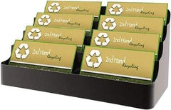 Deflect-o - Black Business Card Holder - Plastic - Exact Tool & Supply