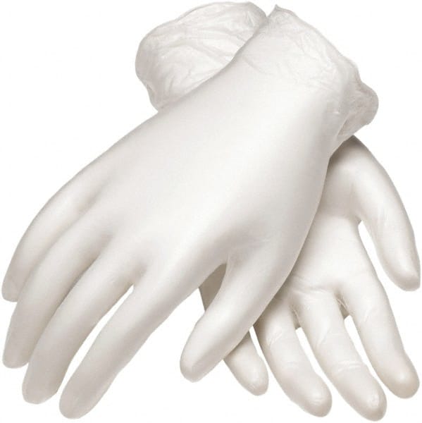 PIP - Size M, 4 mil, Industrial Grade, Powdered Vinyl Disposable Gloves - Exact Tool & Supply