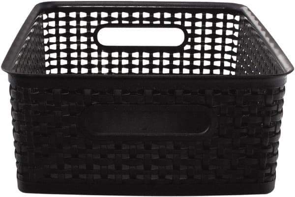 ADVANTUS - 1 Compartment, 10-1/2 Inch Wide x 14 Inch Deep x 7 Inch High, Stamp and Coin Box - Plastic, Black - Exact Tool & Supply