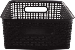 ADVANTUS - 1 Compartment, 10-1/2 Inch Wide x 14 Inch Deep x 7 Inch High, Stamp and Coin Box - Plastic, Black - Exact Tool & Supply