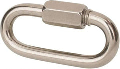 Value Collection - 316 Grade Stainless Steel Quick Link - 1/4" Diameter, 7,165 Lb Load Limit - Exact Tool & Supply