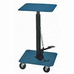 Wesco Industrial Products - 200 Lb Capacity Manual Hydraulic Post Lift Table - 28-1/2" to 46" Lift Height, 16" Platform Length x 16" Platform Width - Exact Tool & Supply