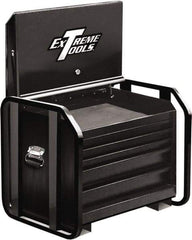 EXTREME TOOLS - 36" Wide x 25-1/4" Deep x 28-1/4" High Job Site Road Box - 1 Door, Steel, Black - Exact Tool & Supply