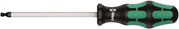 Wera - 1.5mm Hex Ball End Driver - 4" Bade Length, Ergonomic Cushion Grip Handle, 130mm OAL - Exact Tool & Supply