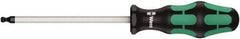 Wera - 2-1/2" Hex Ball End Driver - 4" Bade Length, Ergonomic Cushion Grip Handle, 181mm OAL - Exact Tool & Supply