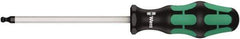 Wera - 3/8" Hex Ball End Driver - 6" Bade Length, Ergonomic Cushion Grip Handle, 262mm OAL - Exact Tool & Supply